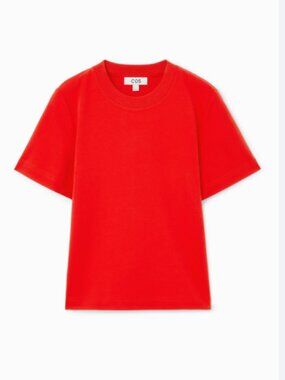 COS Clean Cut T-Shirt in Bright Red - Size XL - Perfect Condition